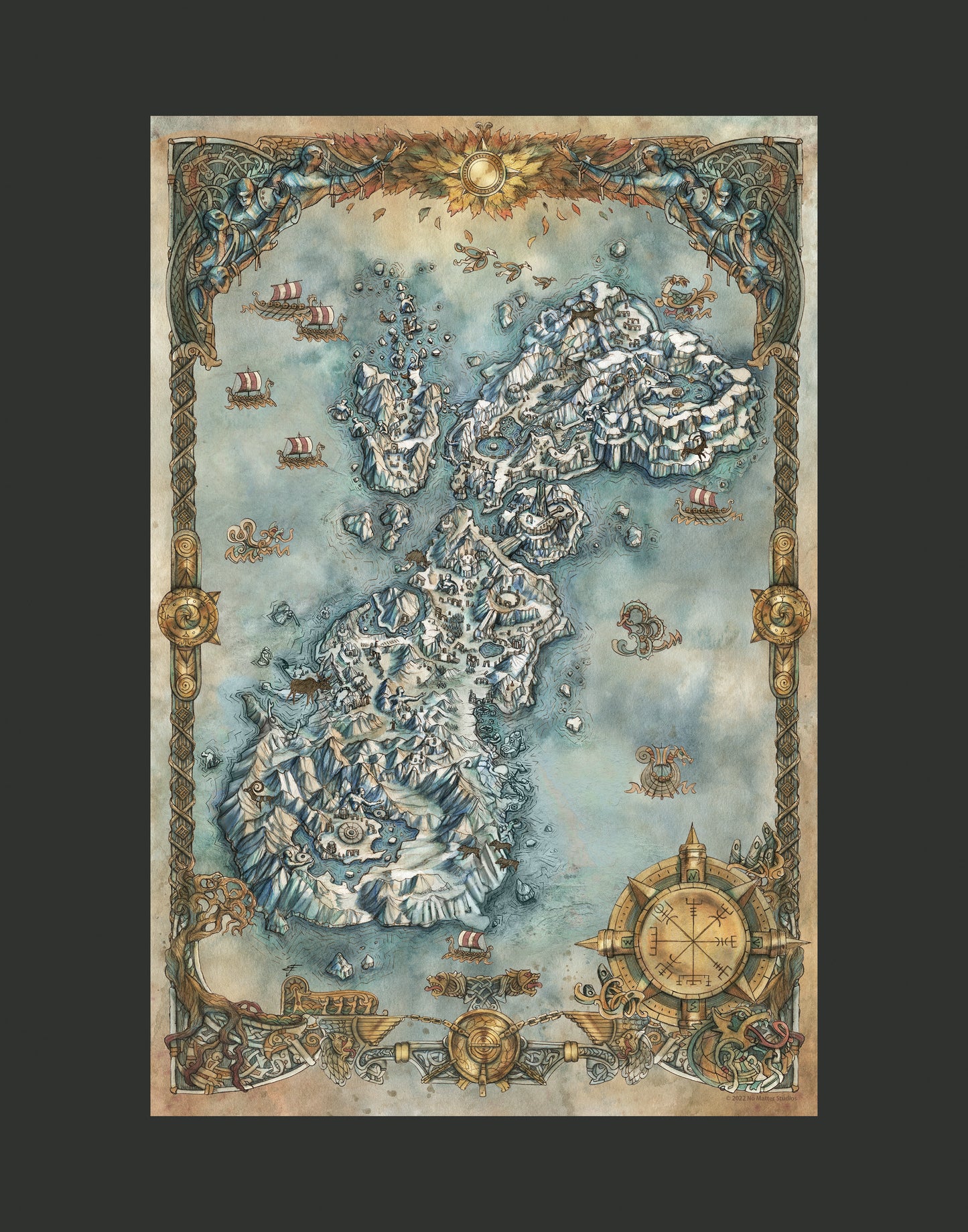 Praey for the Gods Game Map 8" x 12"